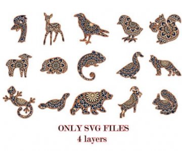 Laser cut animals files 7