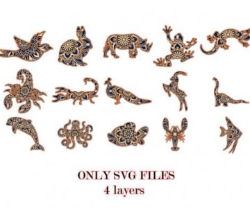 Laser cut animals files 11