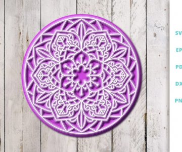 Free Laser cut files mandala 121 