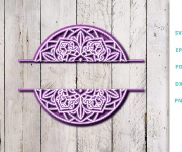 Free Laser cut files mandala 122