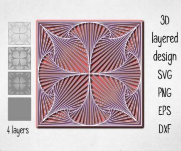 Free 3D-Layered-Geometric-Pattern file 646