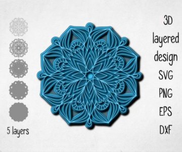 Free 3D-Layered-Mandala file 651