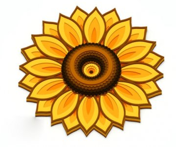 3d-Sunflower-Mandala