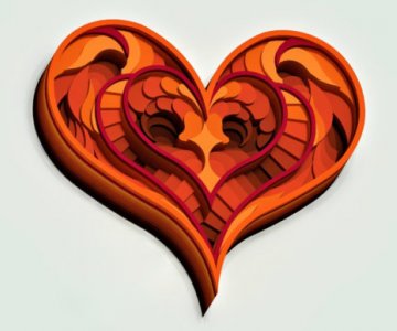 3d-layered-Heart-SVG-DXF