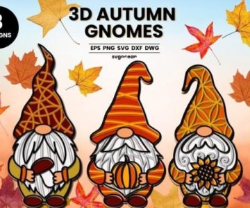 Free Autumn-Gnome-Layered-Svg 929