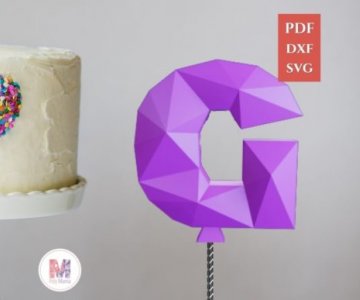 Free Cake-Topper-Letter-G 872