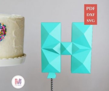 Free Cake-Topper-Letter-H 873