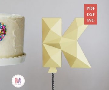 Free Cake-Topper-Letter-K file 876