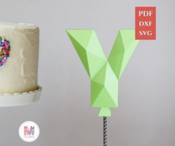 Free Cake-Topper-Letter-Y file 889