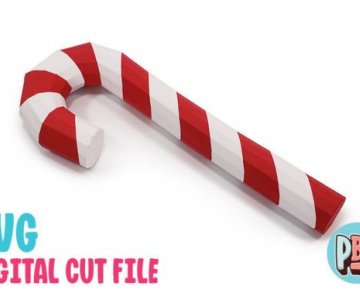 Free Candy-Cane-3D-Papercraft file 891