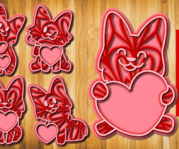 Free Dog-heart-layer-SVG-bundle file 626