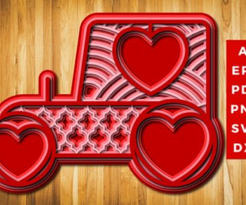 Free Heart-truck-layer file 633