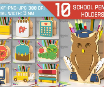 Free School Pencil Holder files