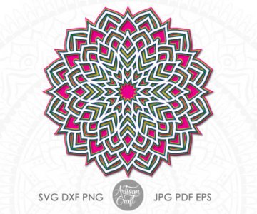 Layered-mandala-SVG-3d-mandala