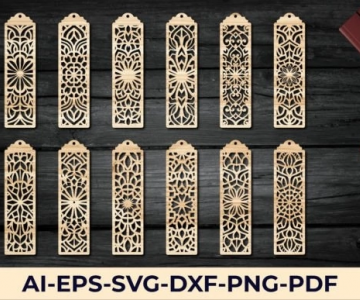 Ornaments-Bookmark-Laser-Cut-Bundle 467