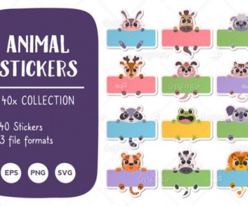 Free stickers animals file 496