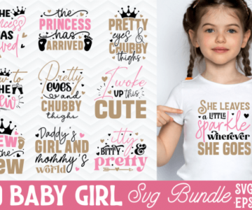 Free Baby Girl SVG Bundle Files 585