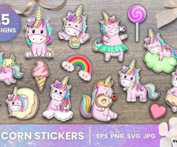 Free Unicorn stickers files 557