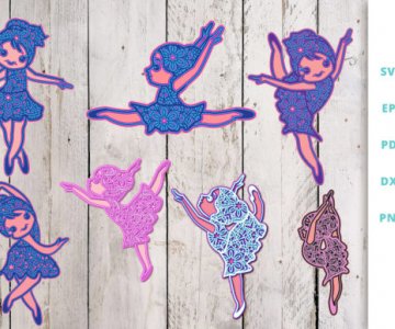 Ballerina Laser cut files 