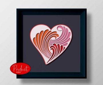 Free 3D-Layered-Heart cut file 784