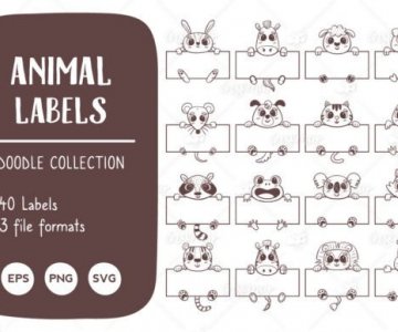 Free stickers animals file 500