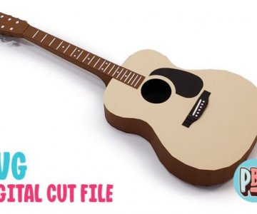 Free Acoustic-Guitar-3D-Papercraft 849