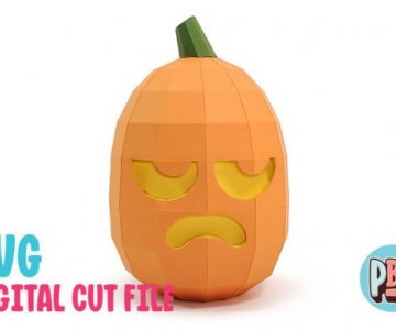 Free Annoyed-Pumpkin-3D-Papercraft 852