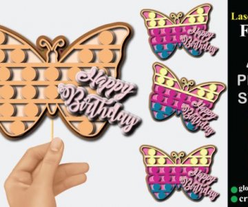 Free Butterfly-Pop-It-3d-Cake File 518