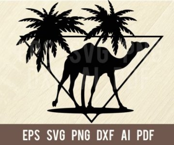 Camel-Wildlife-Stencils-SVG-Graphics