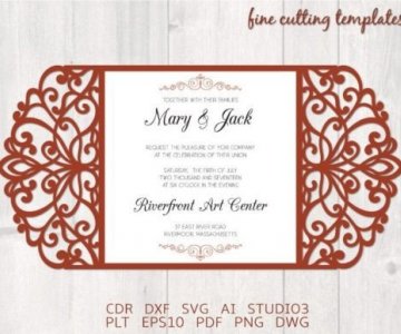 Free Invitation-Card cut file 742