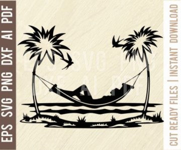 Hammock-Wildlife-Stencils-SVG