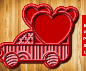 Free Heart-truck-layer-SVG-with file 629