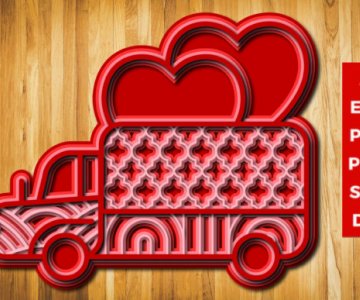 Free Heart-truck-layer file 630