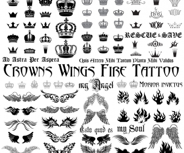 Design Elements For Tattoo Monograms Vector  1 EPS + JPG preview