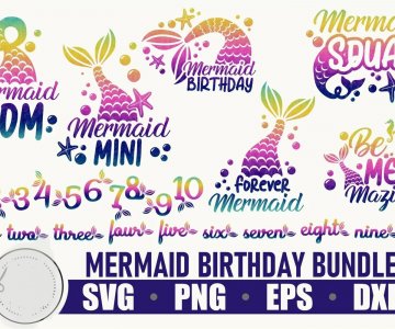 Free Mermaid-Birthday Files 450