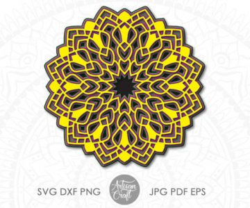 Layered-mandala-SVG-3d-papercraft