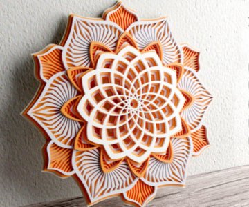 Laser cut files mandala 123