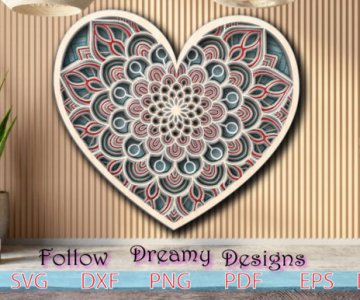 Free Multilayer-Mandala-Laser-cut File 523