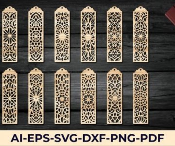 Ornaments-Bookmark-Laser-Cut-Bundle 419