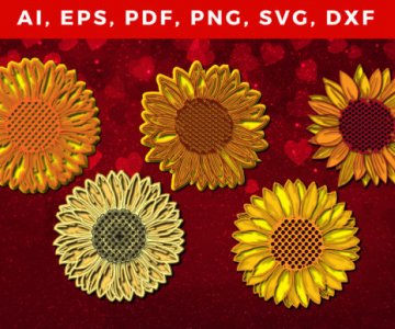 Free Sunflower-multilayer-design 607