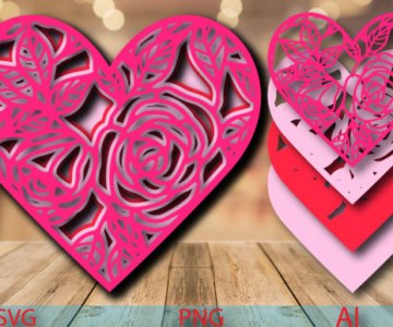 Free Valentine-Love-Multilayer file 815