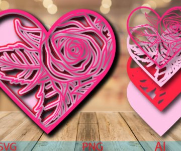 Free Valentine-Love-Multilayer file 816