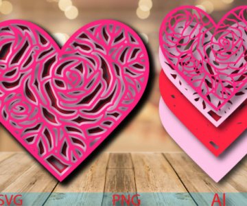 Free Valentine-Love-Multilayer file 817