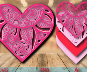 Free Valentine-Love-Multilayer file 818