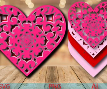 Free Valentine-Love-Multilayer file 819