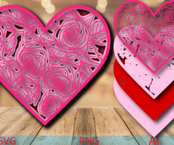 Free Valentine-Love-Multilayer file 820