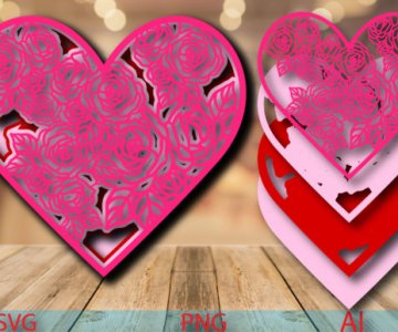 Free Valentine-Love-Multilayer file 821