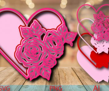 Free Valentine-Love-Multilayer file 822