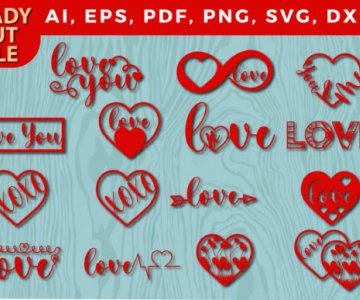 Free Valentine-decor-laser paper-cut file 685