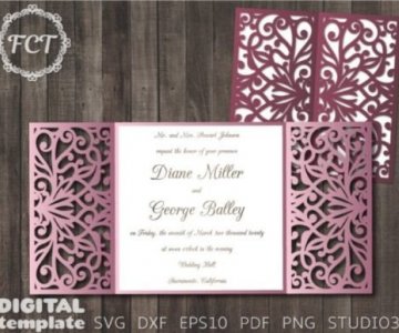 Free Invitation-Card cut file 722